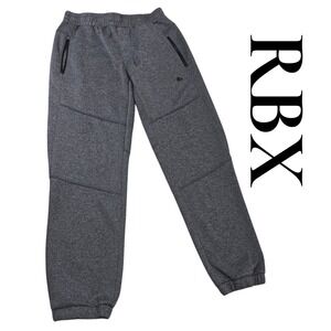 RBX Mens Gray Athletic Jogger Sweatpants Size Medium‎ M Dri Fit Cuffed Hem